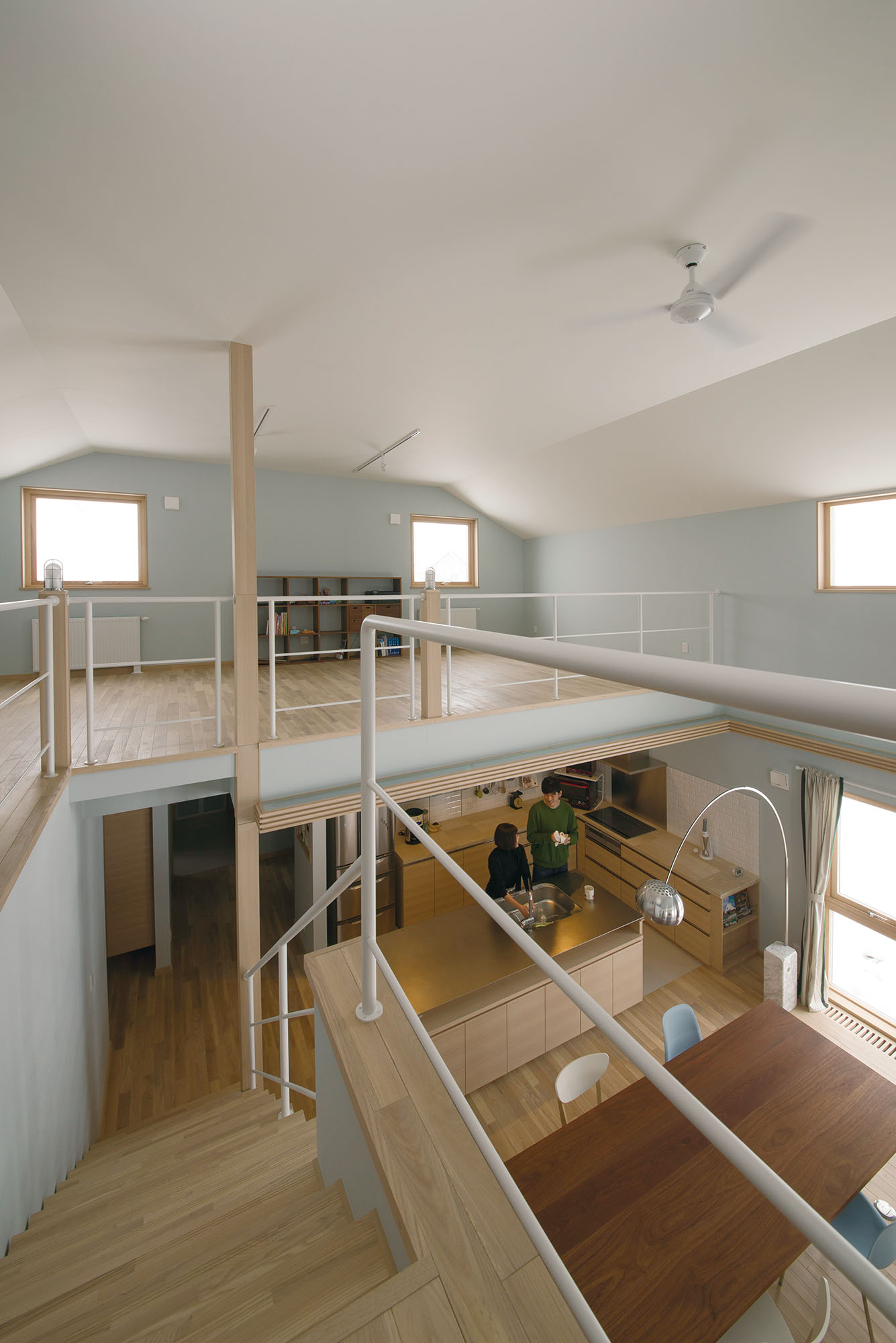 2階のフリースペースは、間仕切り壁を新たに設けると子ども部屋になるよう設計されている