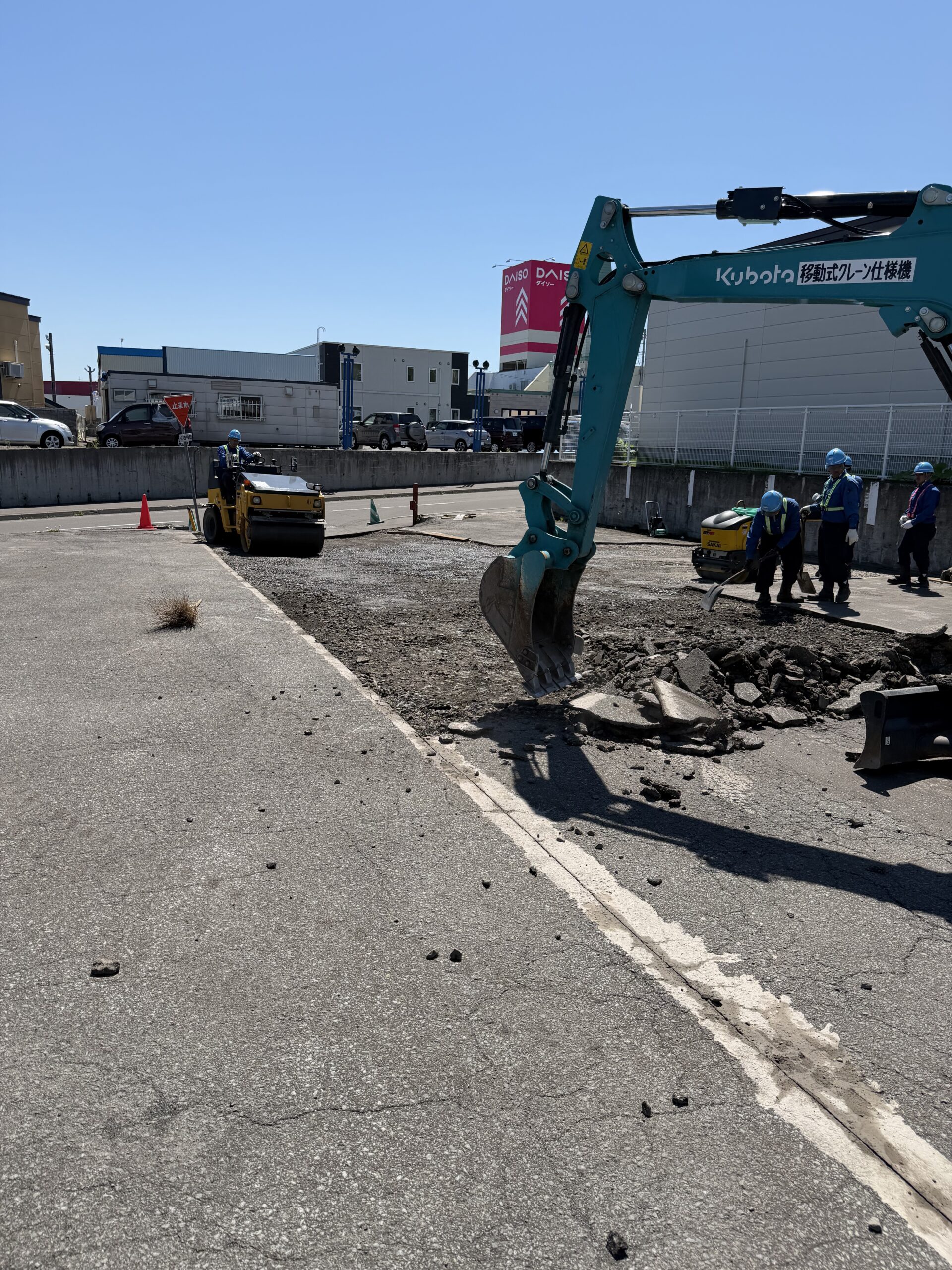 路盤整備中