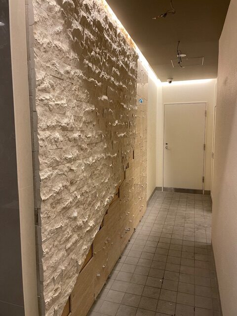 石材施工中