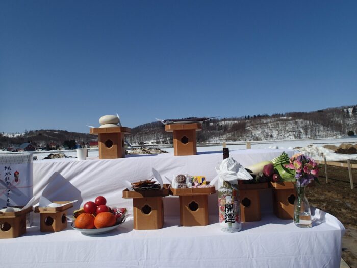 晴天の地鎮祭
