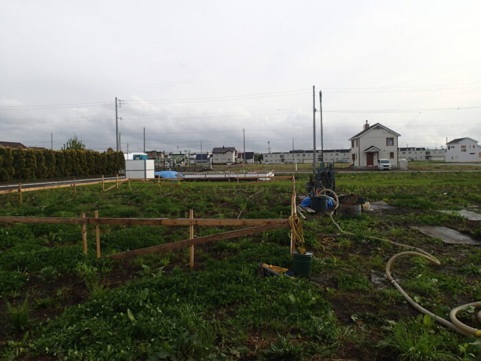 地下水ボーリング作業