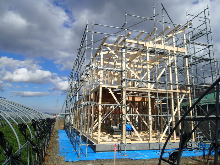 建て込み進行中